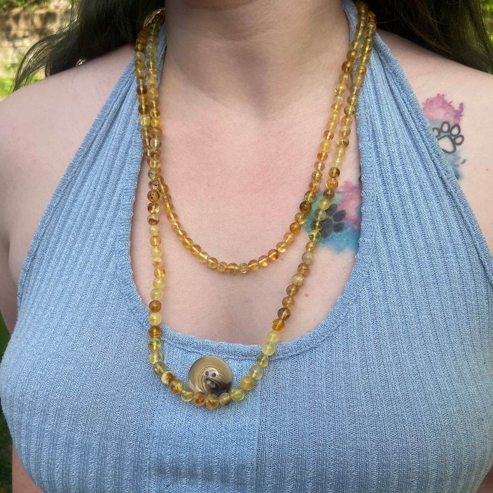 Long Multi-Scotch Amber Necklace