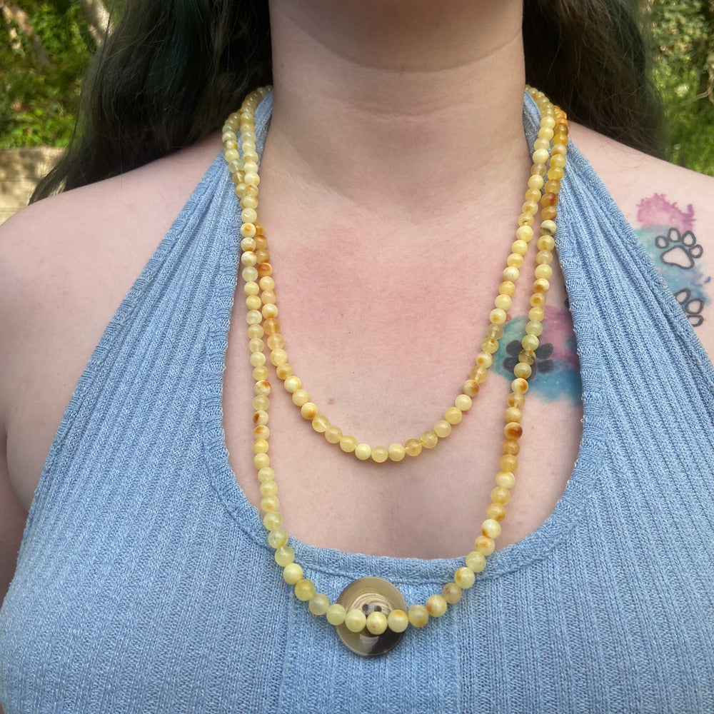 Long Cut Butterscotch Amber Necklace