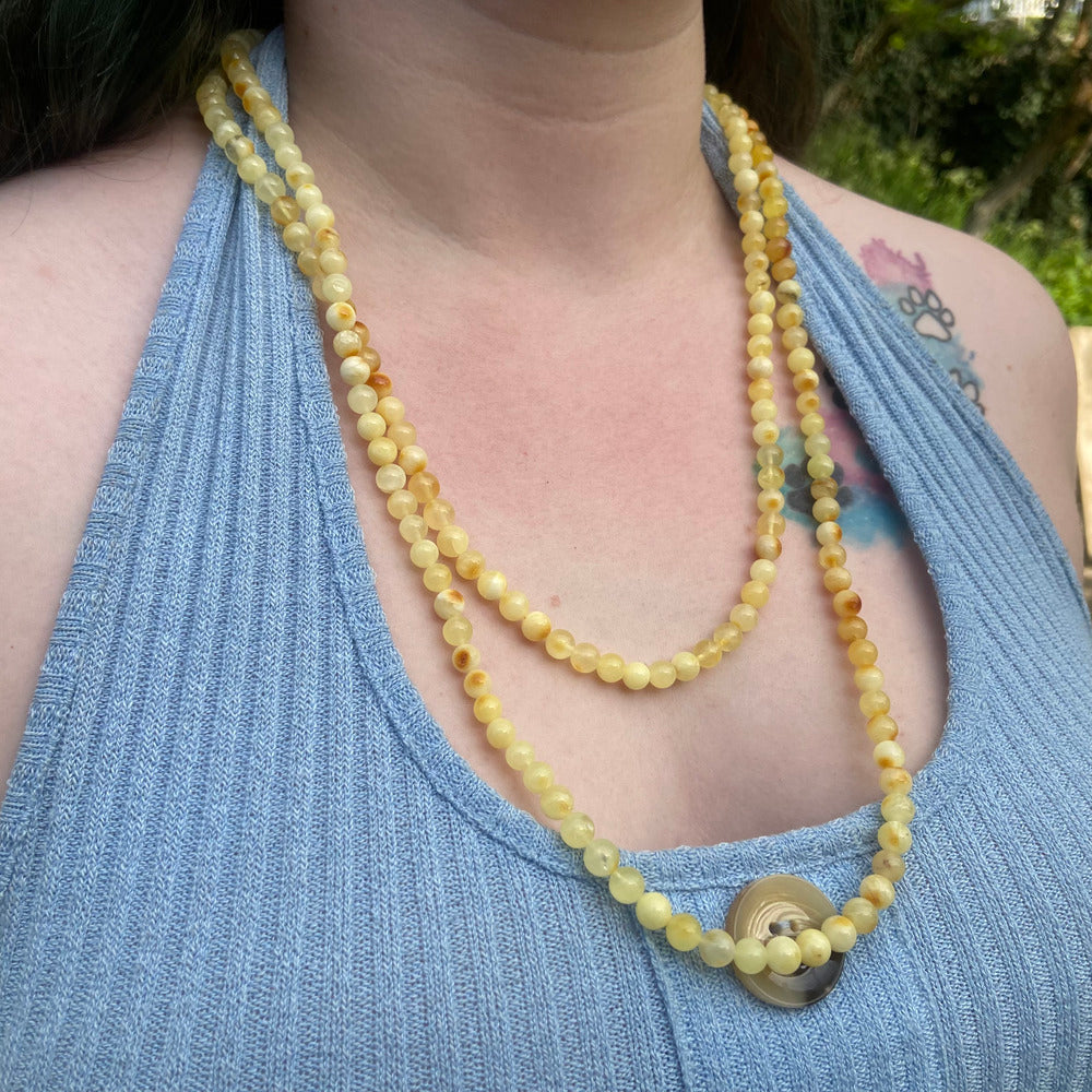 Long Cut Butterscotch Amber Necklace