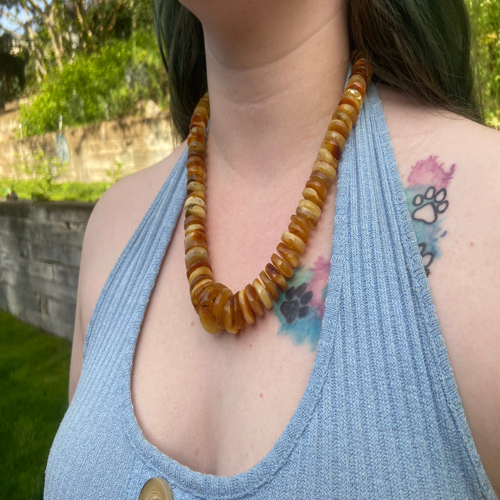 Graduated Multicolor Amber Necklace