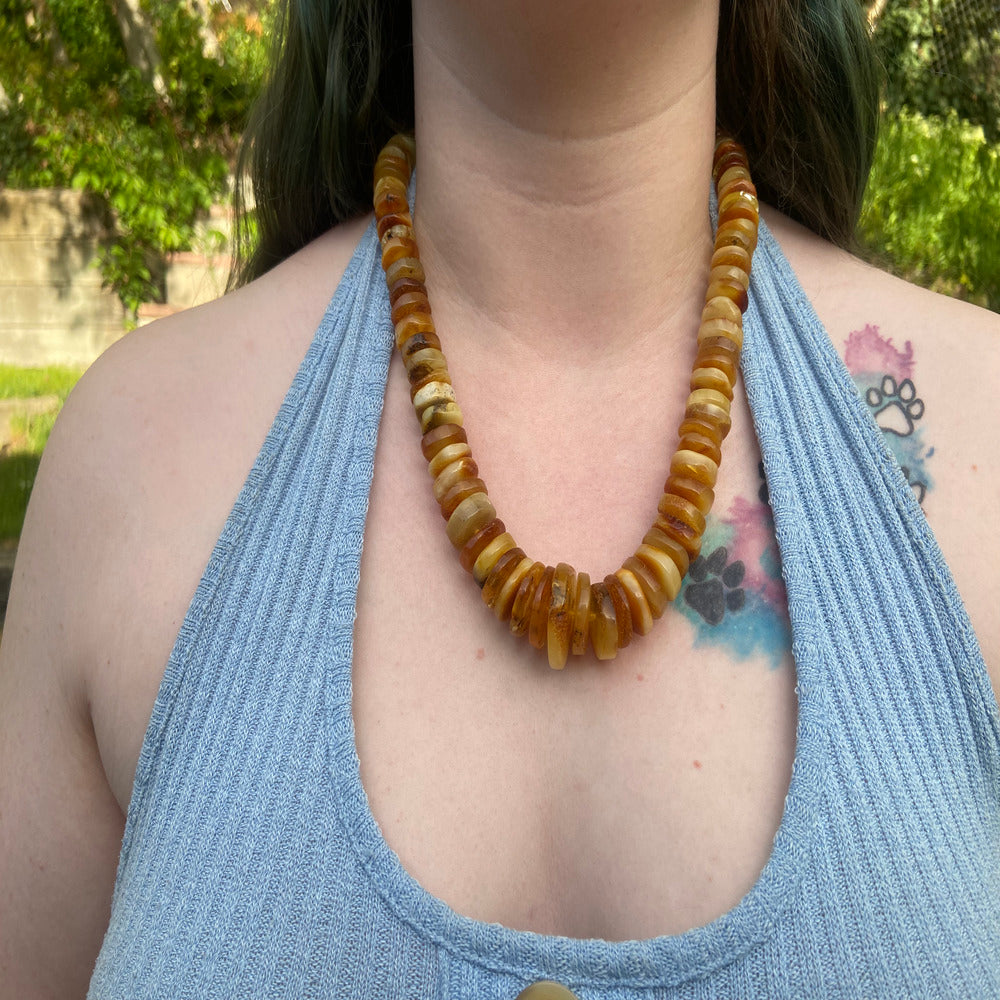 Graduated Multicolor Amber Necklace