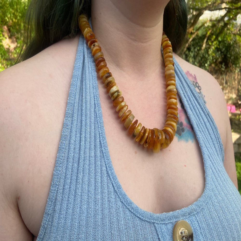 Graduated Multicolor Amber Necklace