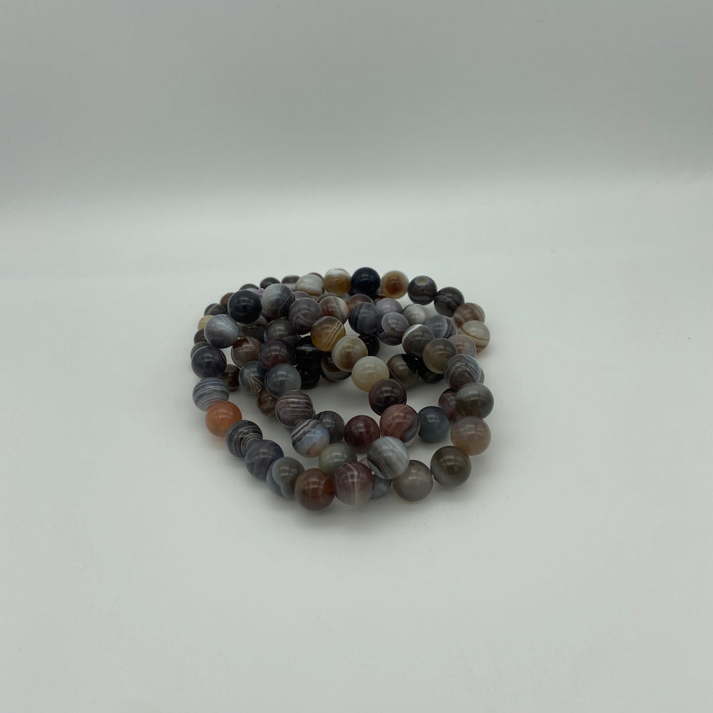 Botswana Agate Bead Bracelet