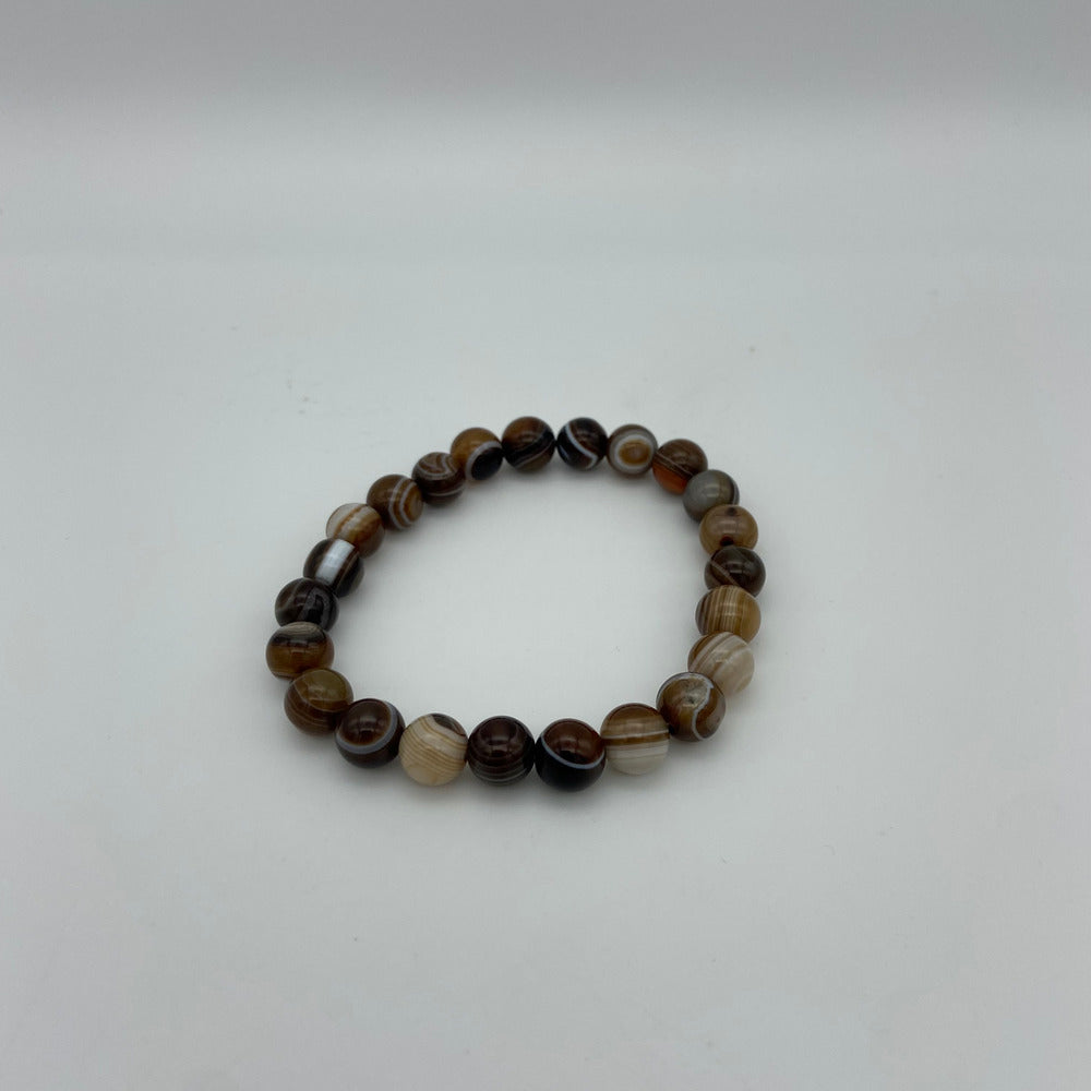 Botswana Agate Bead Bracelet