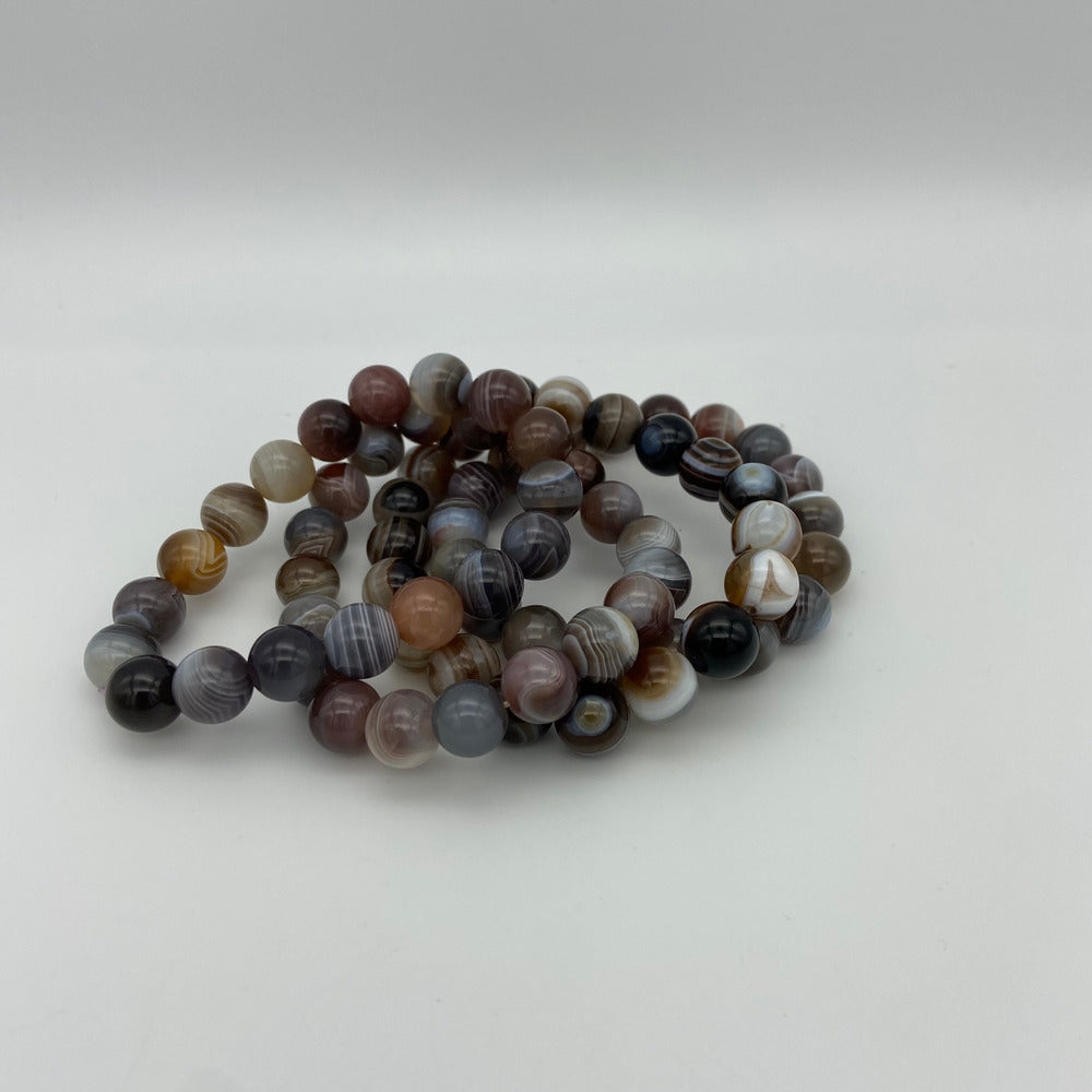 Botswana Agate Bead Bracelet