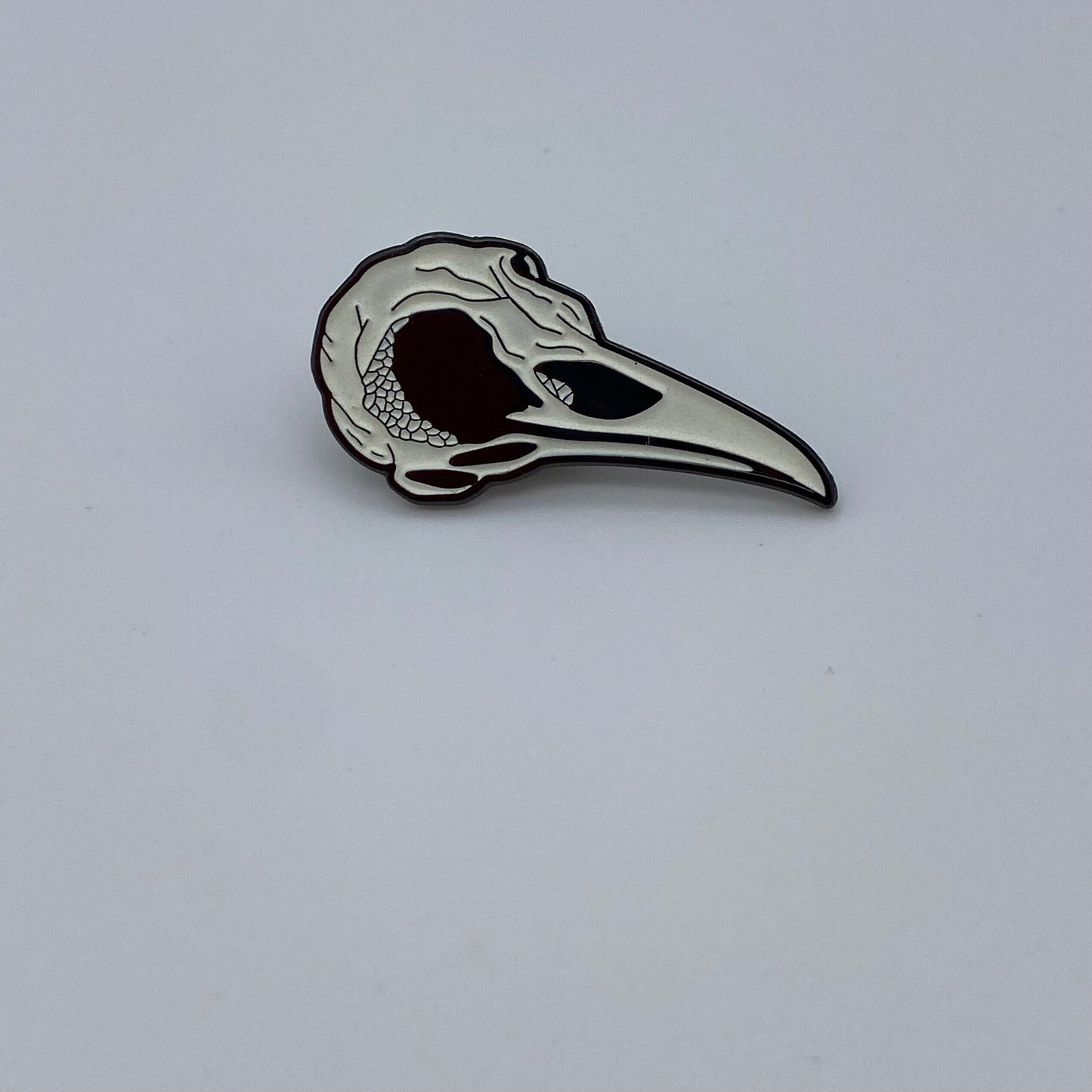 Raven Skull Pin