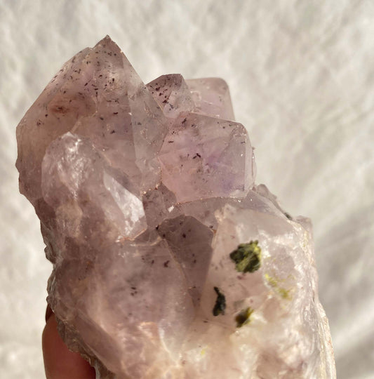 Lepidocrosite Included Amethyst Cluster with Epidote